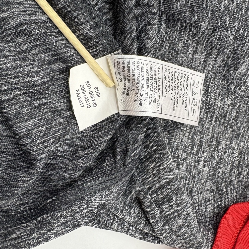 The Ottawa Senators 2XL Mens Raglan Style T-shirt Gray With Red Sleeves - Picture 8 of 8